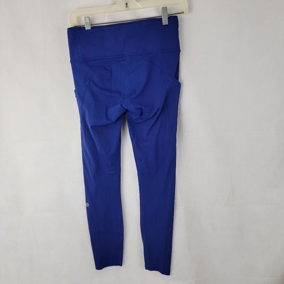 LULULEMON Womens 6 Fast & Free 7/8 Tight II Nulux BLUE Non Reflective *READ* - Picture 4 of 16